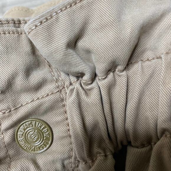 Mother The Yoyo Ruffle Greaser Ankle Tan Khaki Pants Paper Bag Waist Size 34 - Picture 6 of 16